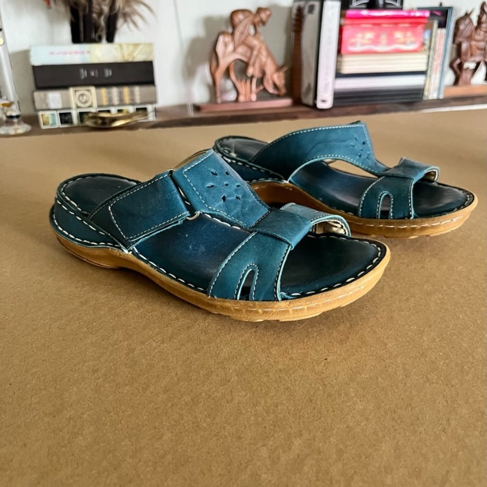 Bo Na Vi Leather Slide Clog Sandals